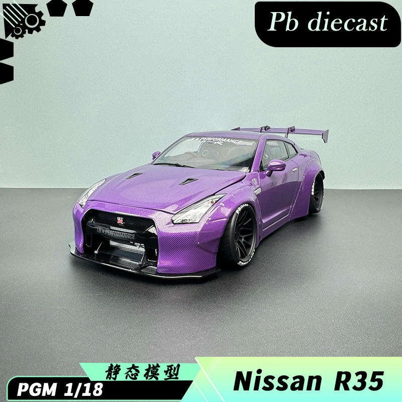 PGM 1:18 Nissan LB GTR R35 Alloy Diecast Model Car
