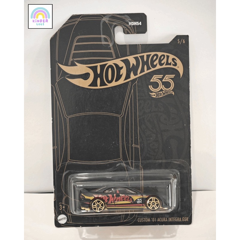 55th Anniversary Hot Wheels Custom 2001 Acura Integra GSR (2023 Card)