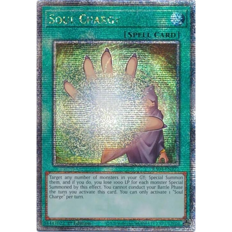 Soul Charge [RA04-EN222] Quarter Century Secret Rare