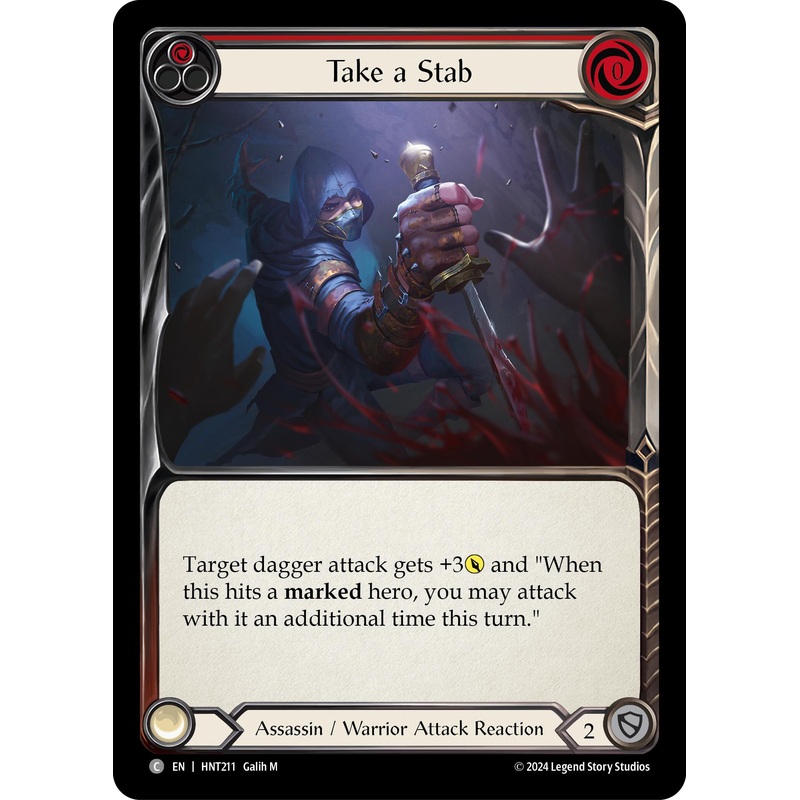 Take a Stab (Red) [HNT211] (The Hunted)  Rainbow Foil