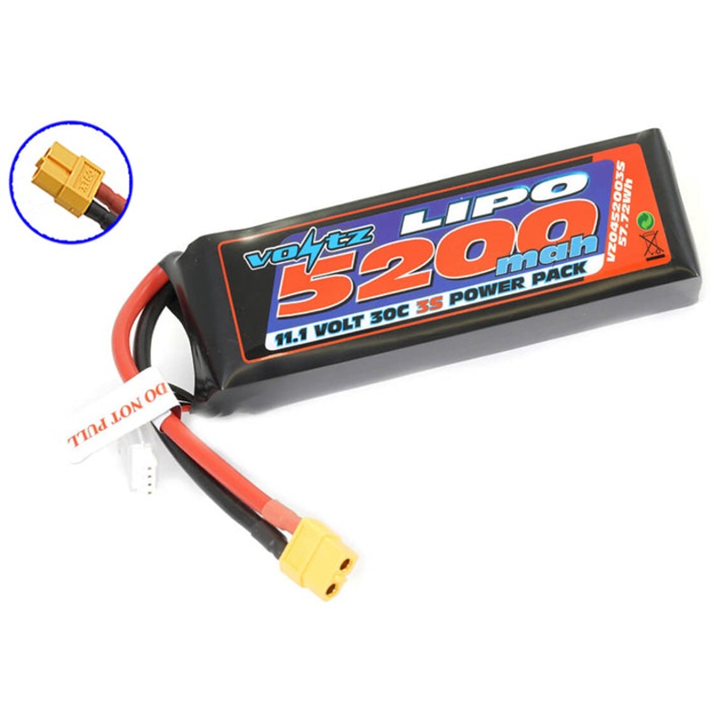 5200mah Hard Case 11.1V 30C 3S Lipo Battery with XT60