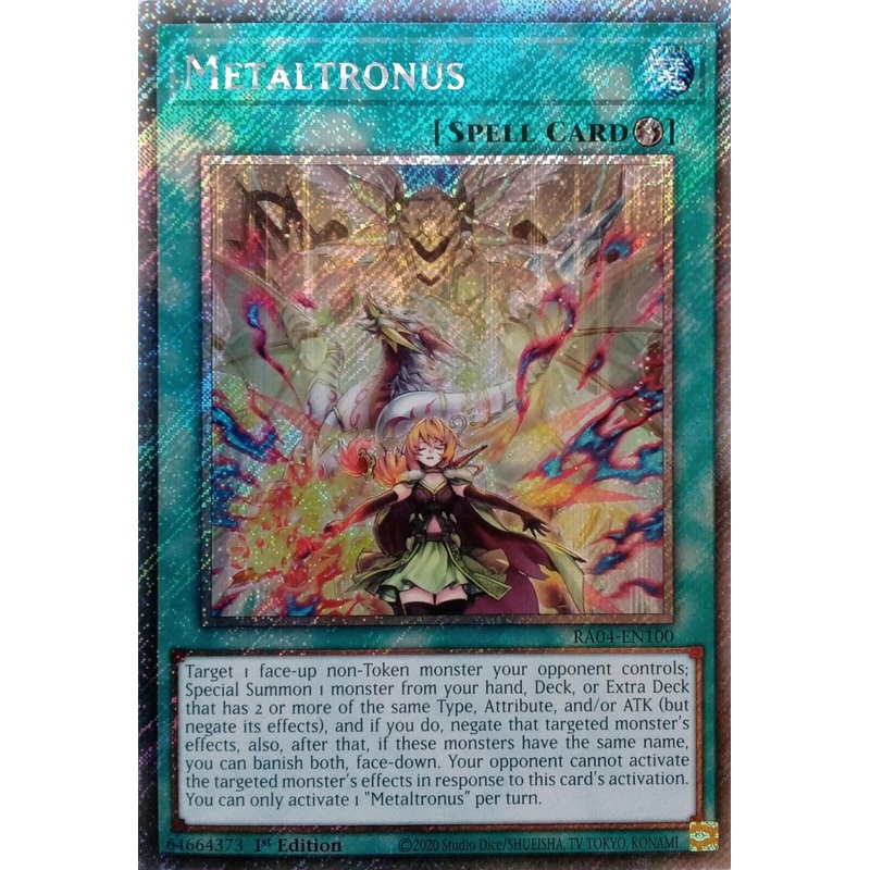 Metaltronus [RA04-EN100] Platinum Secret Rare