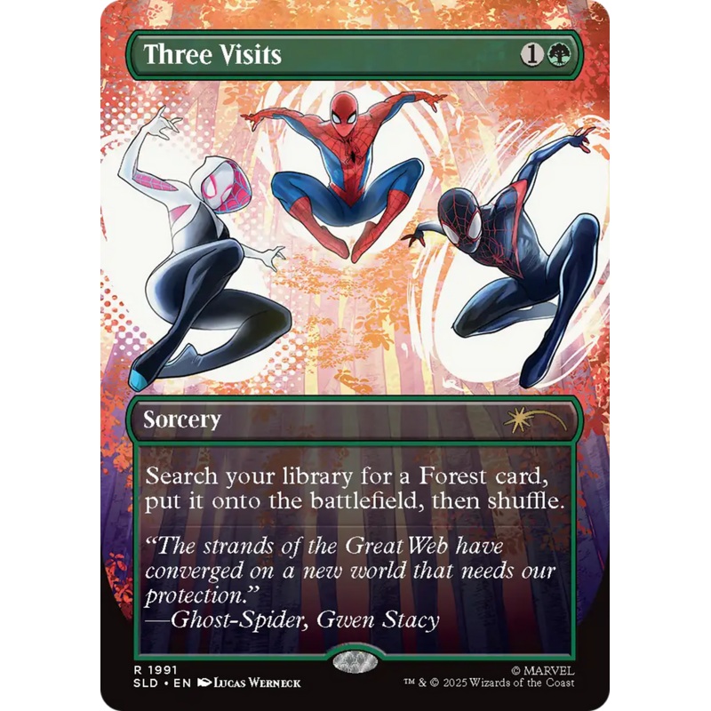 Three Visits (Rainbow Foil) [Secret Lair Drop Series]