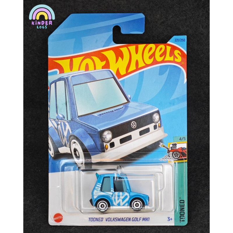 Treasure Hunt Hot Wheels Tooned Volkswagen Golf MK1 – Blue