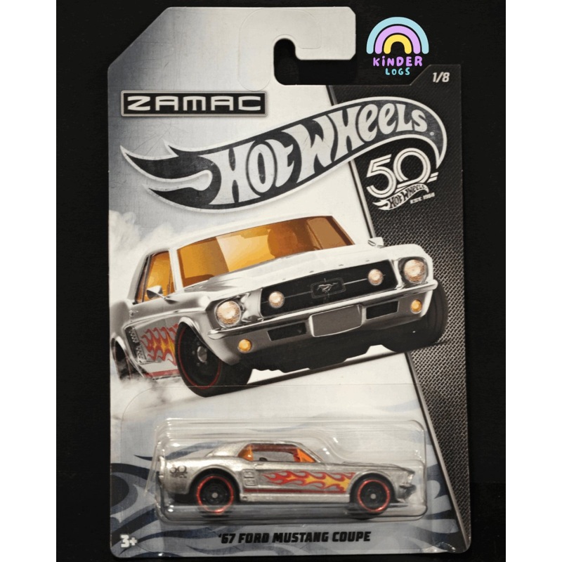 50th Anniversary Hot Wheels Zamac 1967 Ford Mustang Coupe