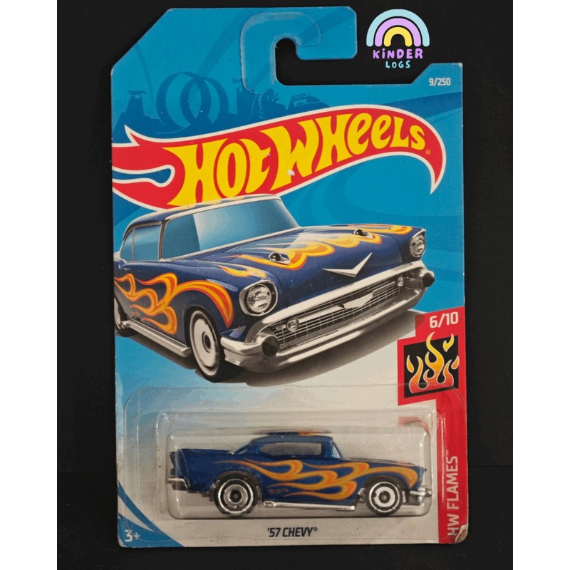 Hot Wheels 1957 Chevy With Flame Graphics (2018 Card)