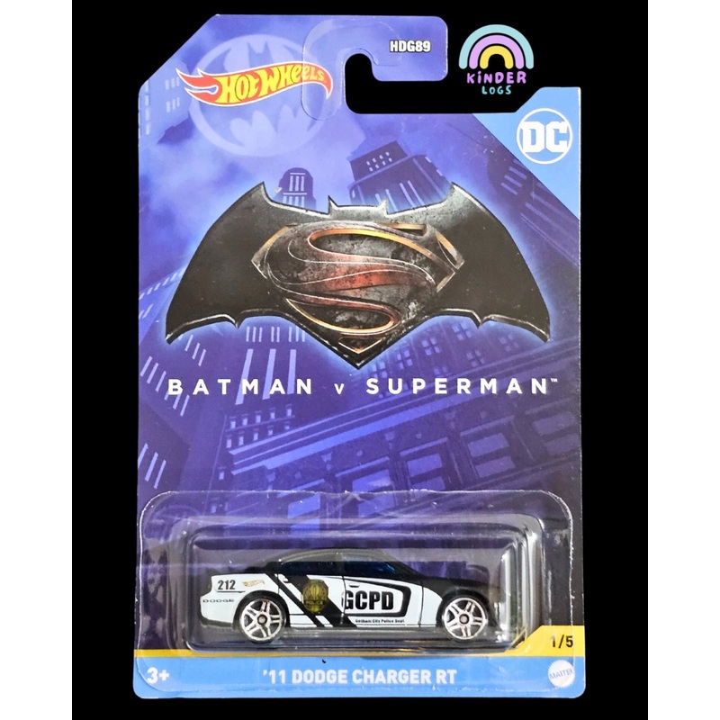 Hot Wheels DC Batman 2011 Dodge Charger RT (Blue Art Card)