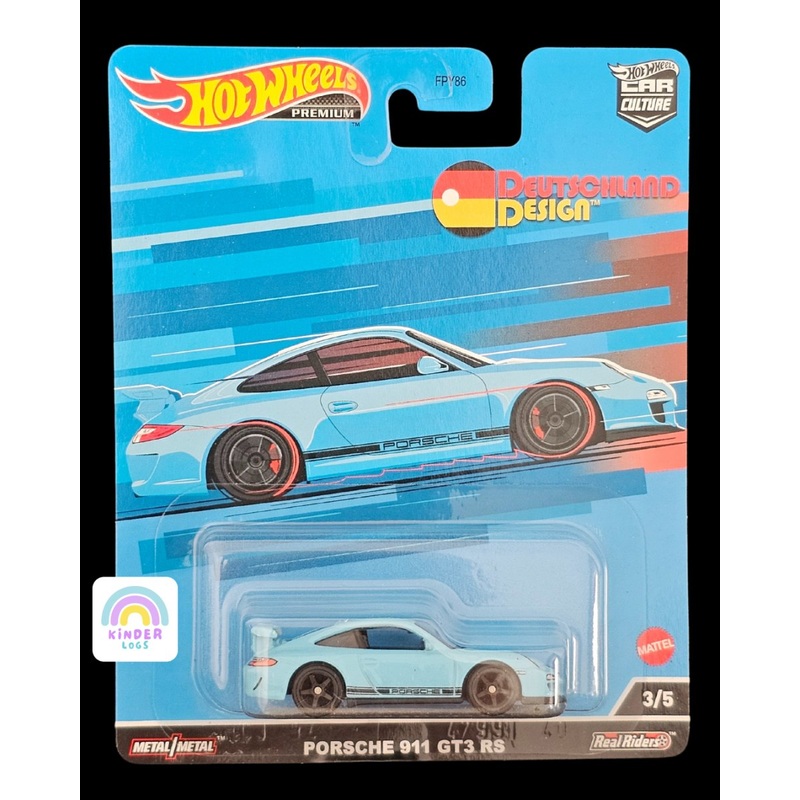 Premium Hot Wheels Porsche 911 GT3 RS – Blue (Deutschland Design)