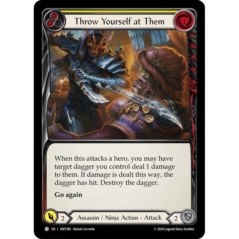 Throw Yourself at Them (Yellow) [HNT189] (The Hunted)  Rainbow Foil