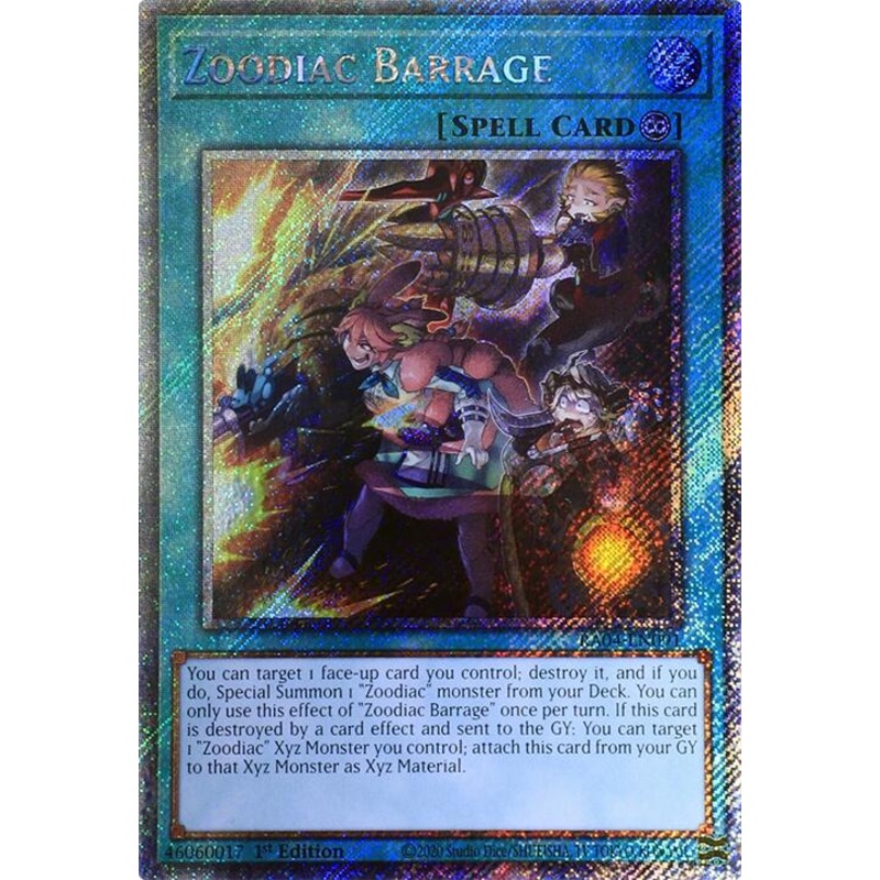 Zoodiac Barrage [RA04-EN091] Platinum Secret Rare