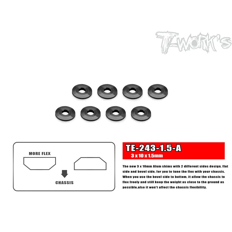Alu Washer Set for Suspension Arm 3x10x1.5mm – 8pcs