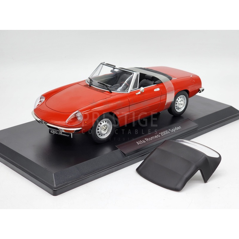Norev 1978 Alfa Romeo 2000 Spider with Softtop Red 1:18 Scale – New