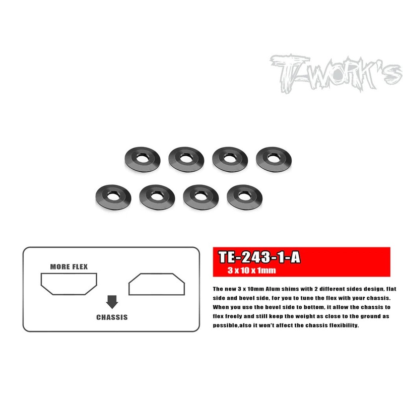 Alu Washer Set for Suspension Arm 3x10x1mm – 8pcs