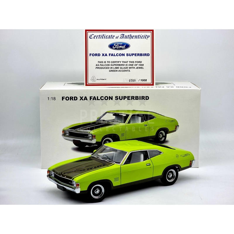 AUTOart Ford XA Falcon Superbird 302 Coupe Lime Glaze 1:18 Scale – Used