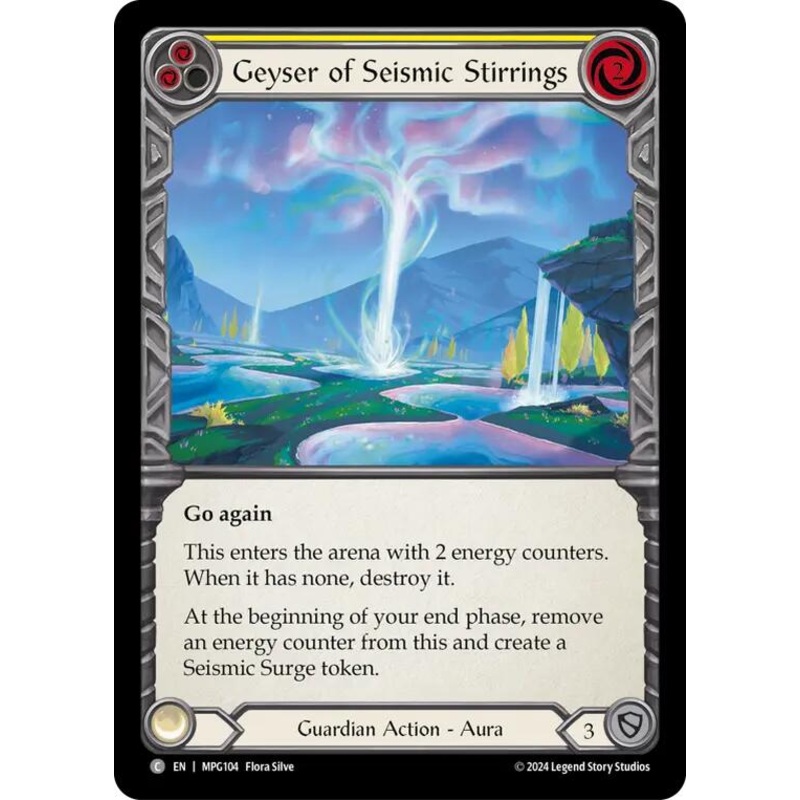 Geyser of Seismic Stirrings (Yellow) [MPG104] (Mastery Pack Guardian)  Rainbow Foil