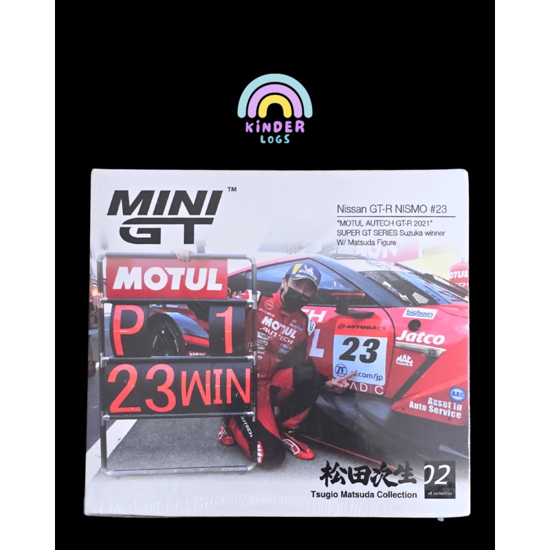 Mini GT Nissan GT-R NISMO #23 – Motul Autech GT-R 2021 (Winner With Figure)