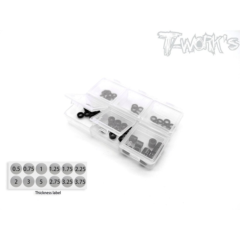 Alu 3mm Bore Washer Set Various Sizes – Black