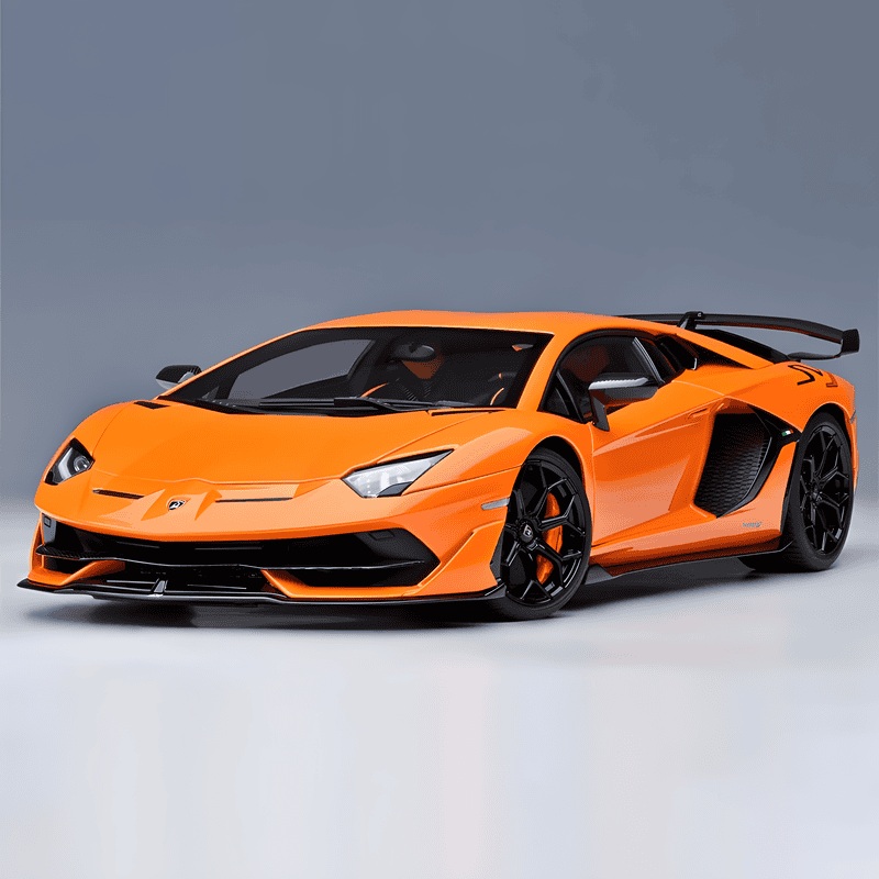 AutoArt Lamborghini Aventador SVJ 1:18 Scale Diecast Model  Diecast Supercar CollectionOrange