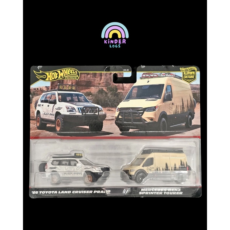 Premium Hot Wheels Duo Pack – Toyota LC Prado, Mercedes Sprinter