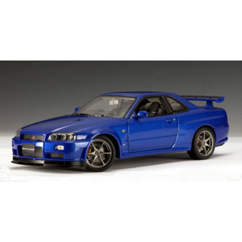 AUTOart Nissan Skyline R34 GTR V-SPEC II Bayside Blue 1:18 Scale Model Car