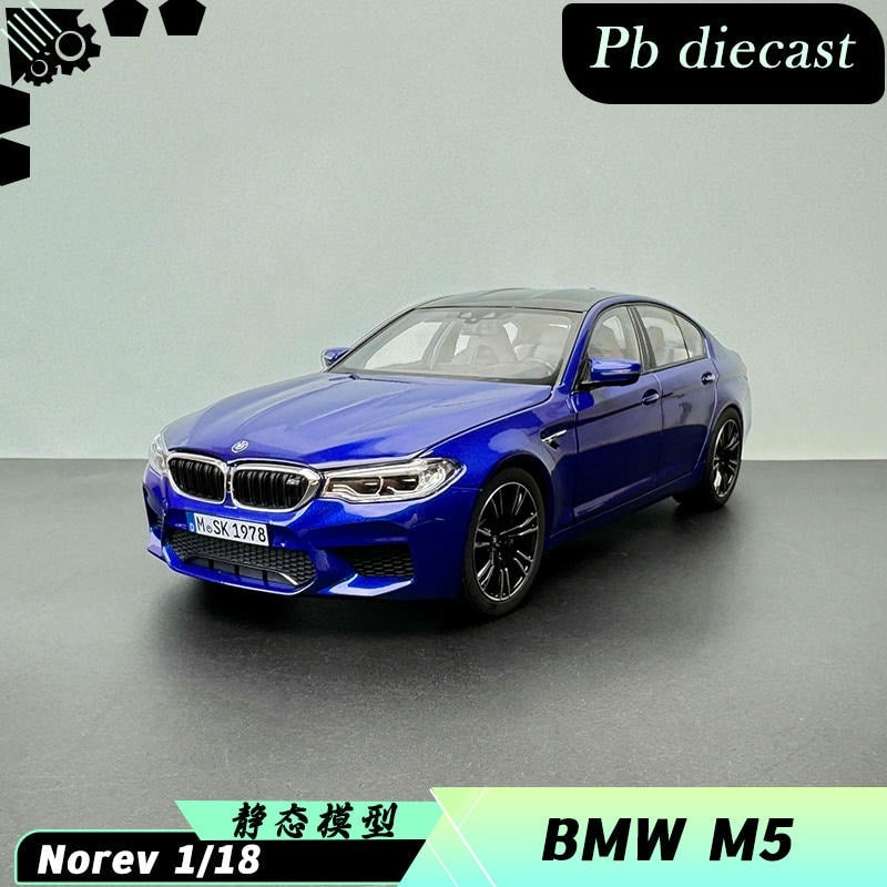 NOREV 1:18 BMW M5 F90 M Power Alloy Diecast Model Car  Blue Collector Display