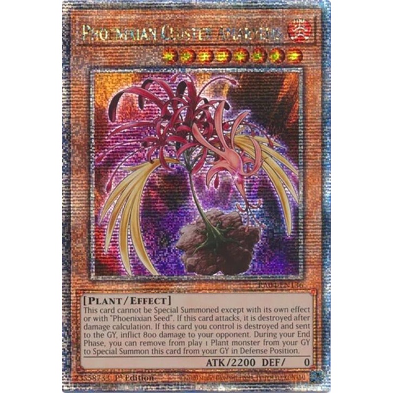 Phoenixian Cluster Amaryllis [RA04-EN136] Quarter Century Secret Rare