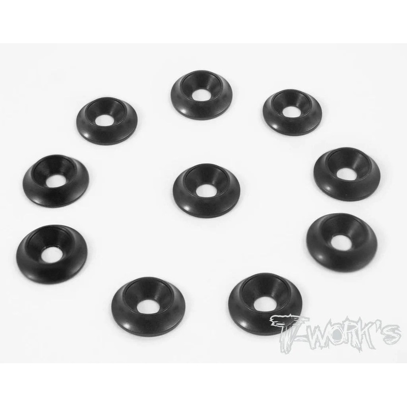 Alu M3 Countersunk Large Diameter Washers 10pcs – Black