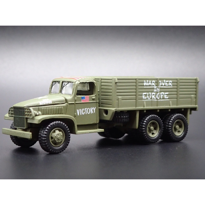 WWII GMC CCKW 2.5 TON 6X6 TRUCK MILITARY V-E DAY 1:87 SCALE DIECAST MODEL CAR