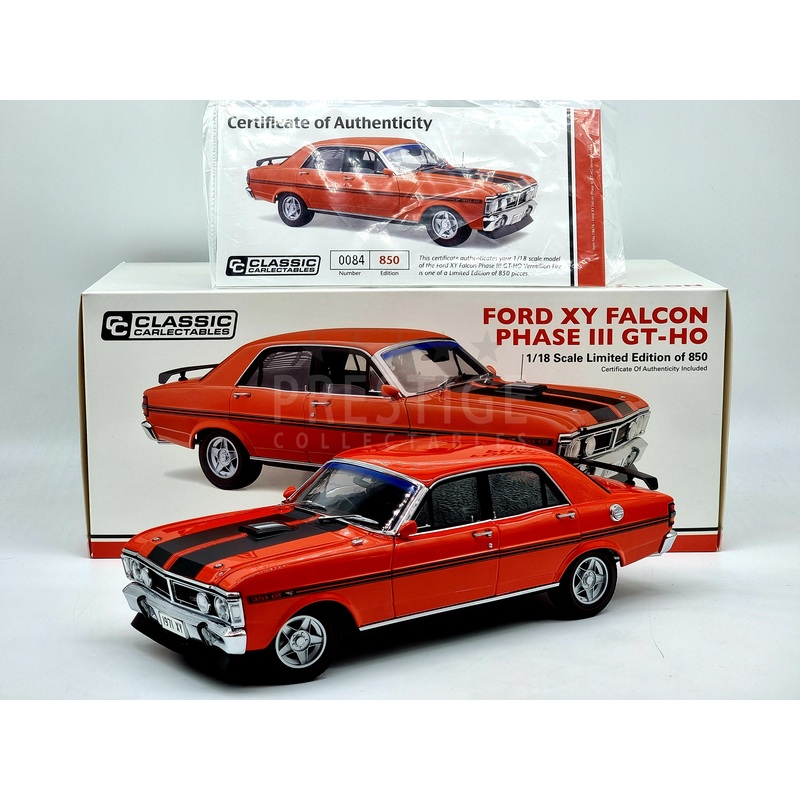 Classic Carlectables Ford XY Falcon Phase III 3 GT-HO Vermillion Fire 18676 1:18 Scale – Used