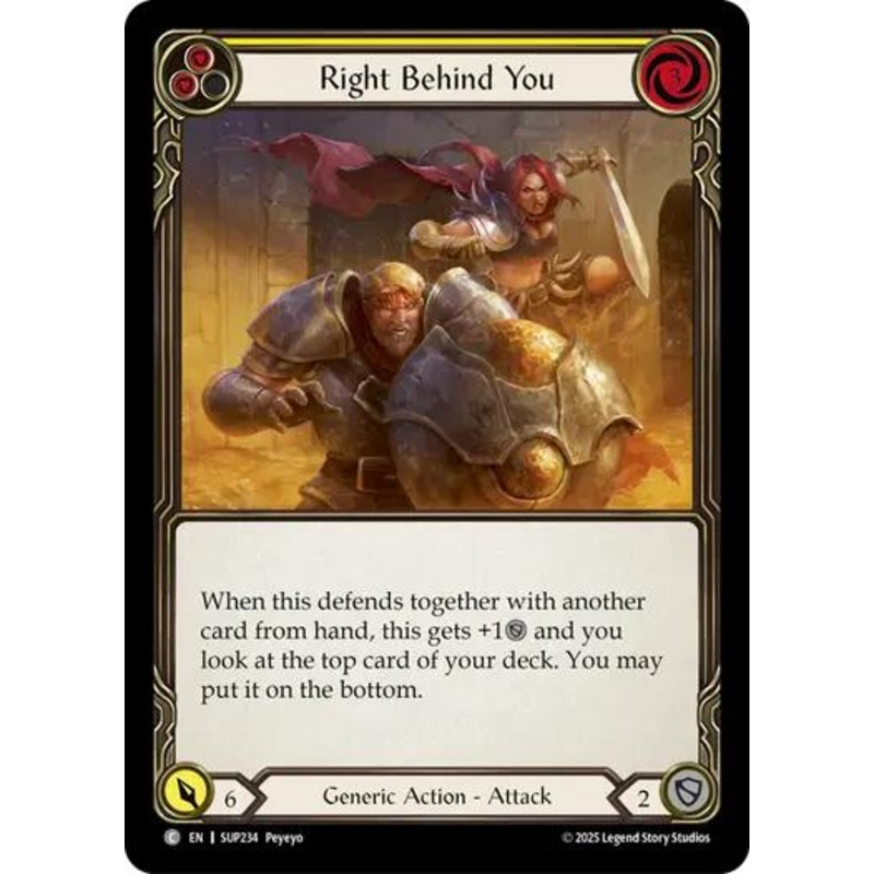 Right Behind You (Yellow) [SUP234] (Super Slam)  Rainbow Foil