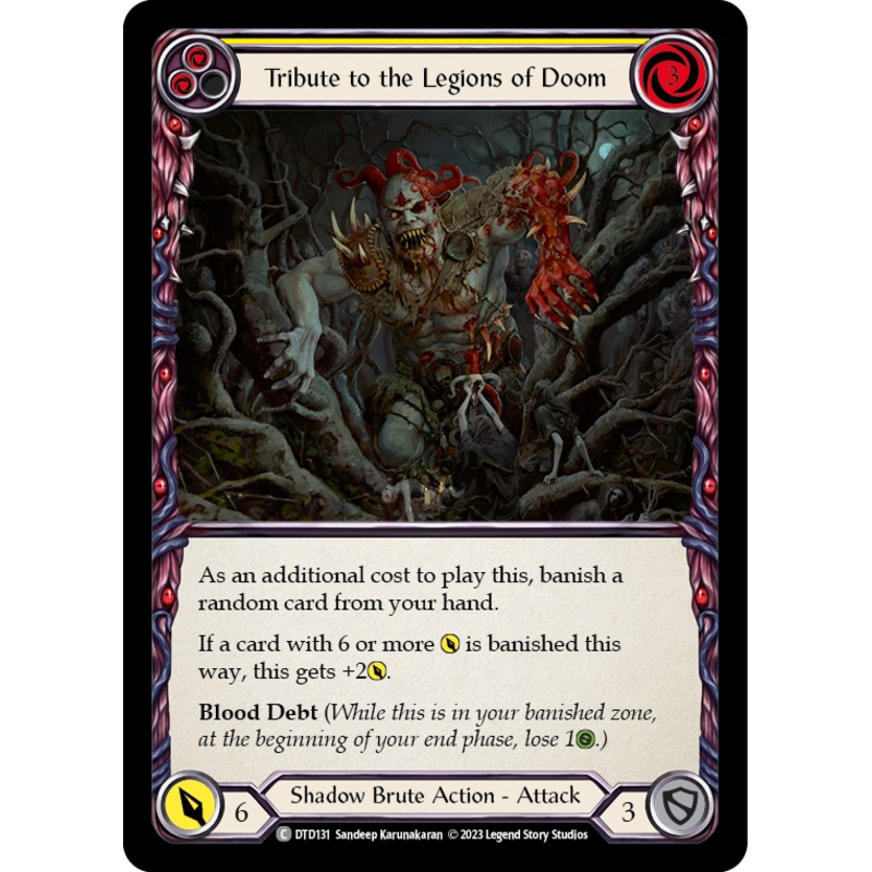 Tribute to the Legions of Doom (Yellow) [DTD131] (Dusk Till Dawn)  Rainbow Foil