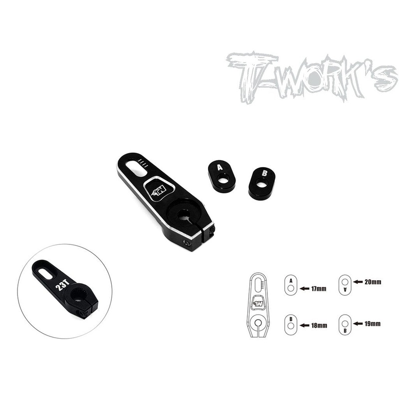 Adjustable Alu Clamping Servo Horn +5mm – 23T