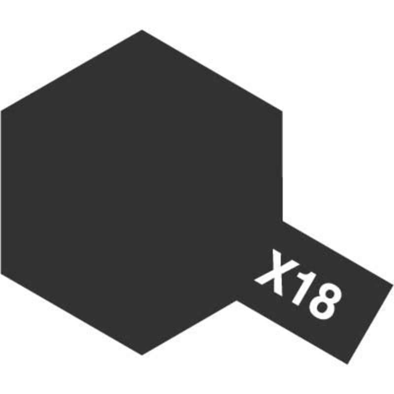 Acrylic Mini X-18 Semi Gloss Black Paint