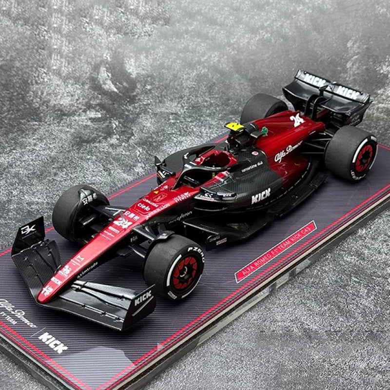 Alfa Romeo F1 C43  #24 Zhou Guanyu Australia GP Edition 1:18 Scale Model by Kilo NZG (Alloy Shell with Display Base & Cover)