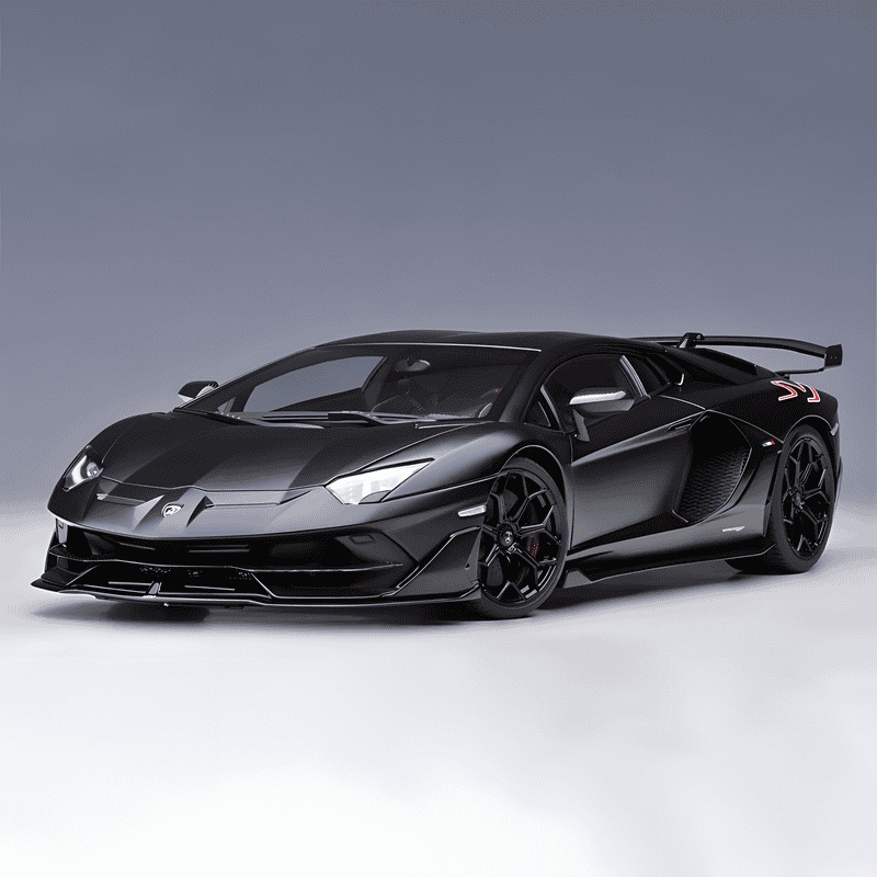 AutoArt Lamborghini Aventador SVJ 1:18 Scale Diecast Model  Diecast Supercar CollectionBlack