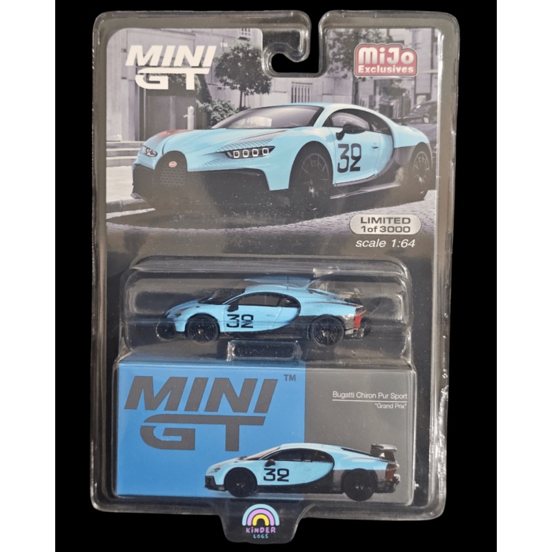 Mini GT Bugatti Chiron Pur Sport Grand Prix – Mijo Exclusives Limited Edition