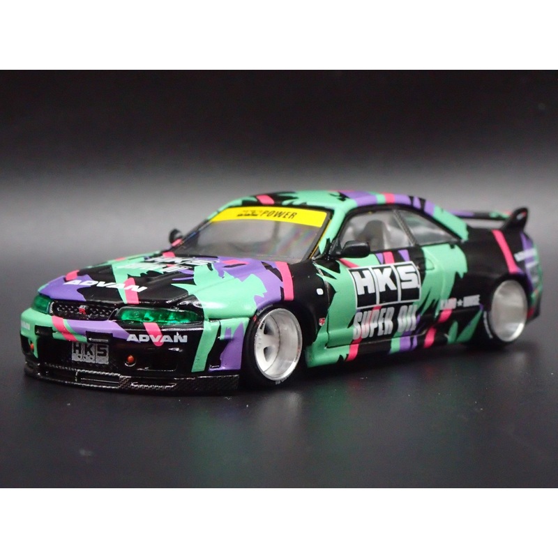 1993-1998 NISSAN SKYLINE GTR R33 HKS V1 KAIDO HOUSE 1:64 SCALE DIECAST MODEL CAR
